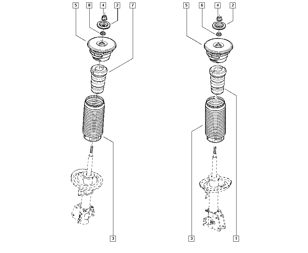 RENAULT 54 32 070 65R - Опора стойки амортизатора, подушка parts5.com