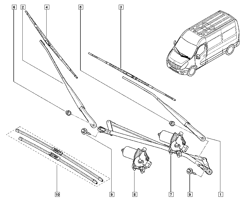 RENAULT 28 88 622 44R - Рычаг стеклоочистителя, система очистки окон parts5.com