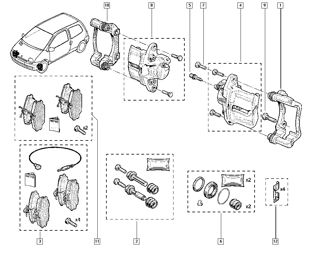 RENAULT 7701209639 - Тормозные колодки, дисковые, комплект parts5.com