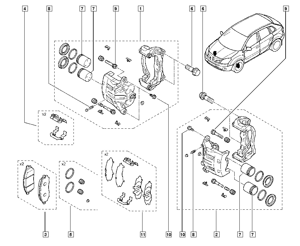 RENAULT 410603072R - Тормозные колодки, дисковые, комплект parts5.com