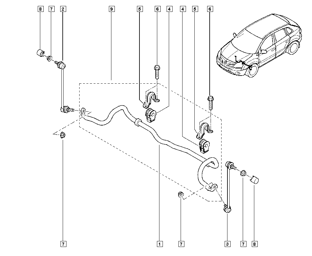 NISSAN 54618-4CB0A - Тяга / стойка, стабилизатор parts5.com