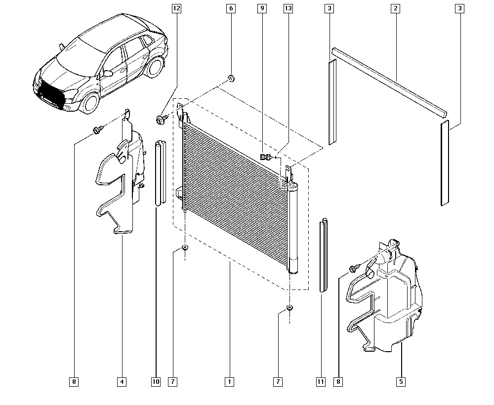 RENAULT 92 10 051 15R - Конденсатор кондиционера parts5.com