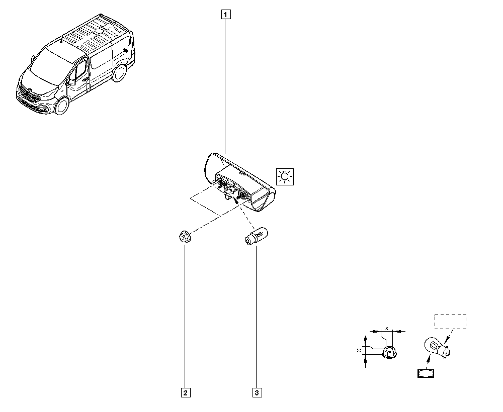 DACIA 82 00 480 127 - Фонарь освещения номерного знака parts5.com