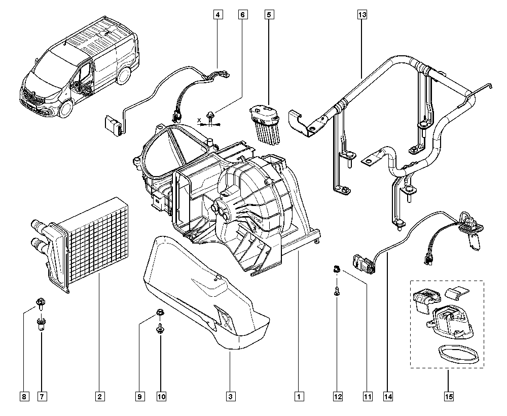 Vauxhall 7701065763 - Теплообменник, отопление салона parts5.com