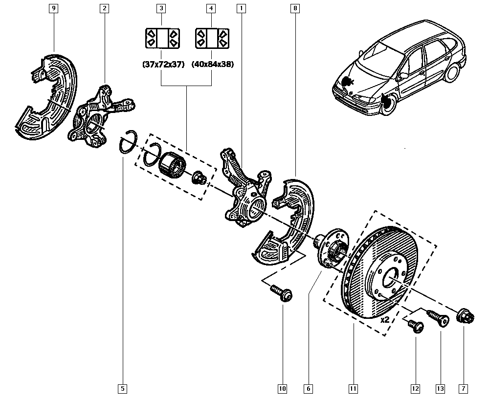 RENAULT 7701205842 - Тормозной диск parts5.com