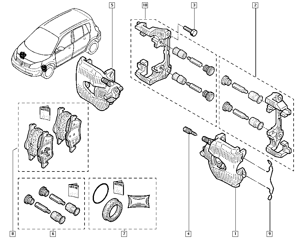 RENAULT TRUCKS 7701 065 267 - Ремкомплект, тормозной суппорт parts5.com