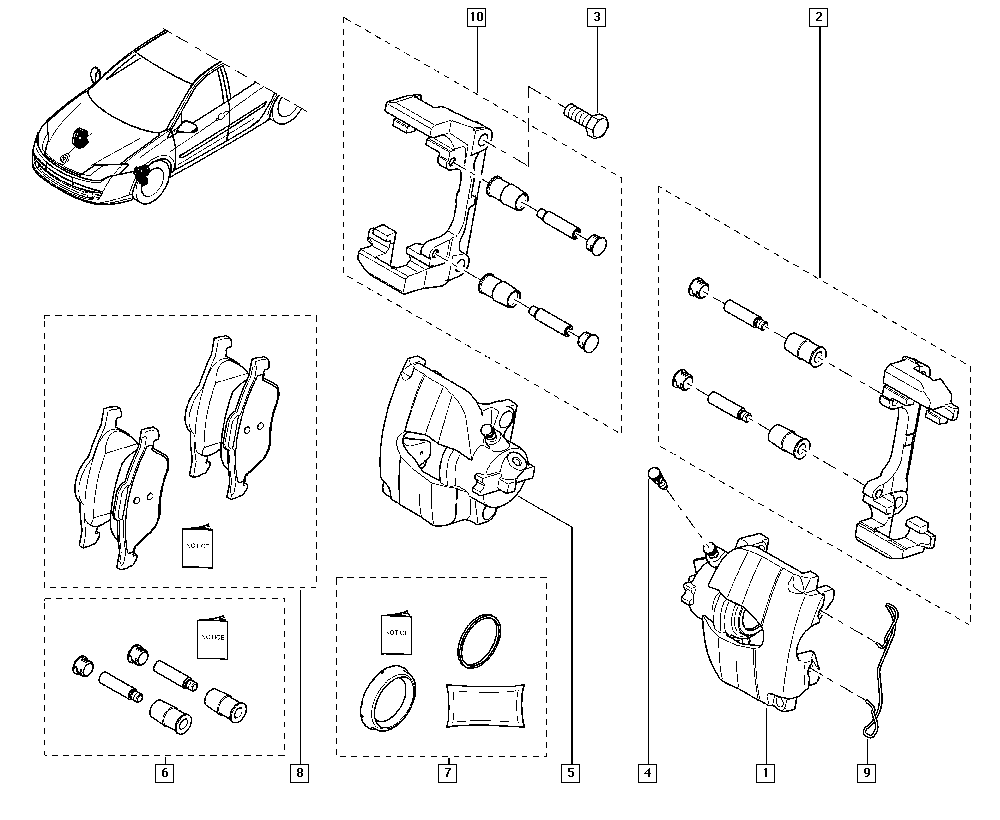 RENAULT 41060-0012R - Тормозные колодки, дисковые, комплект parts5.com