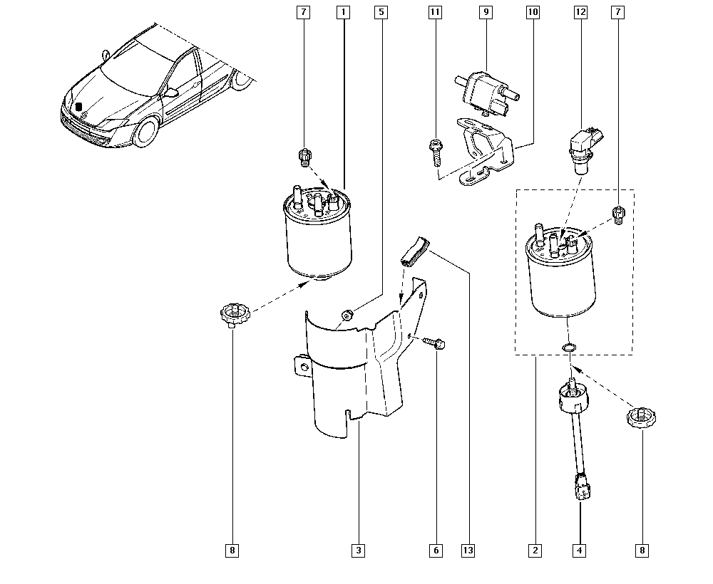 RENAULT 16 40 039 78R - Топливный фильтр parts5.com