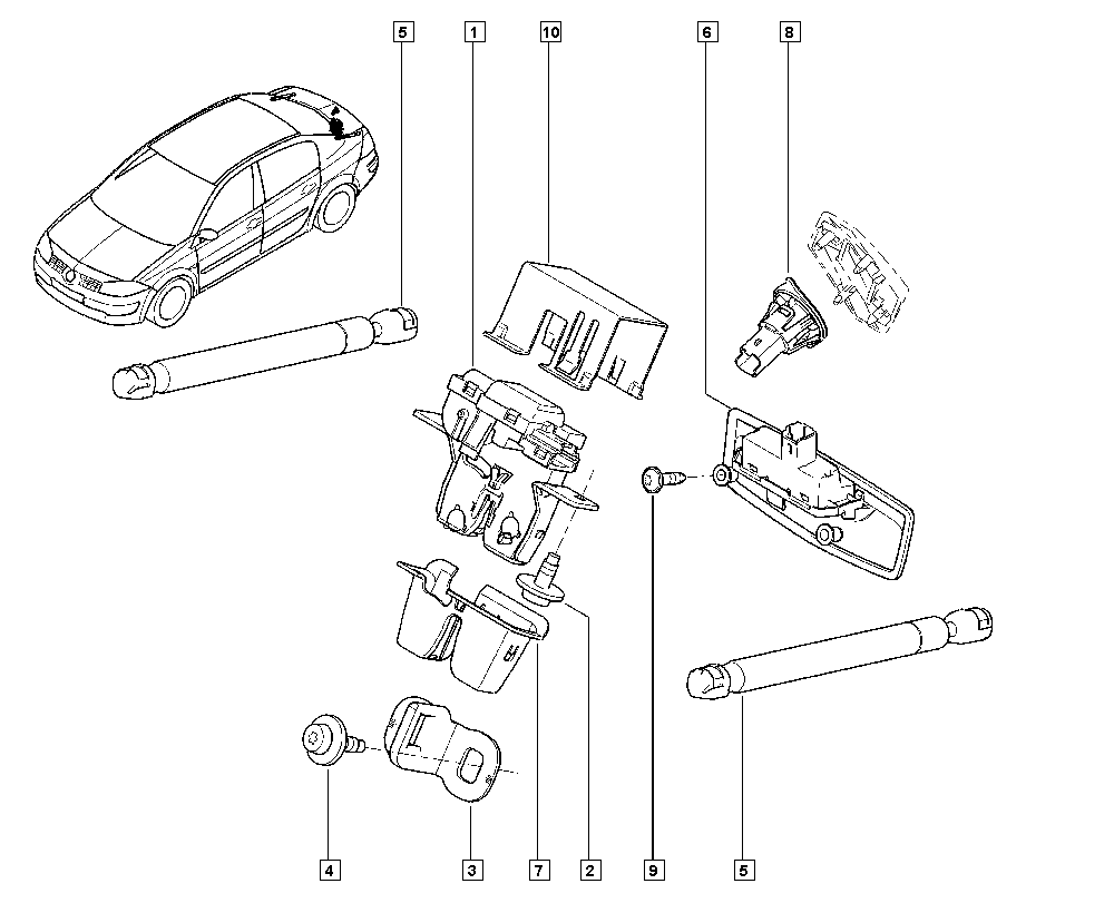 RENAULT 8200119497 - Газовая пружина, упор parts5.com