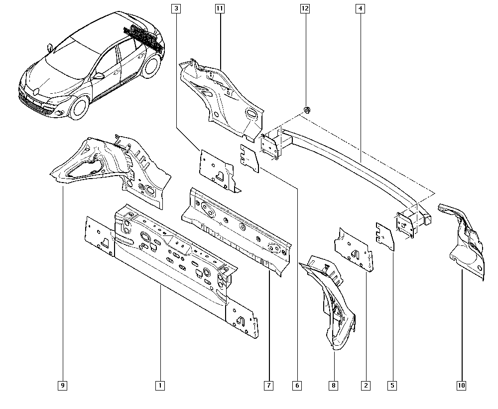 RENAULT 852483706R - Носитель буфера, прицепное оборудование parts5.com