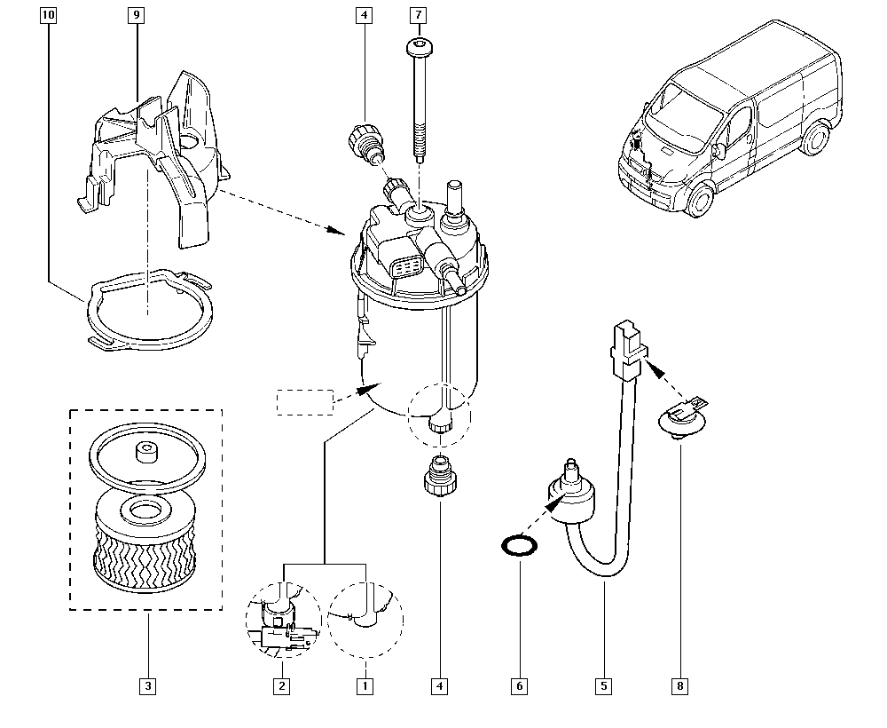 RENAULT 77 01 475 229 - Топливный фильтр parts5.com