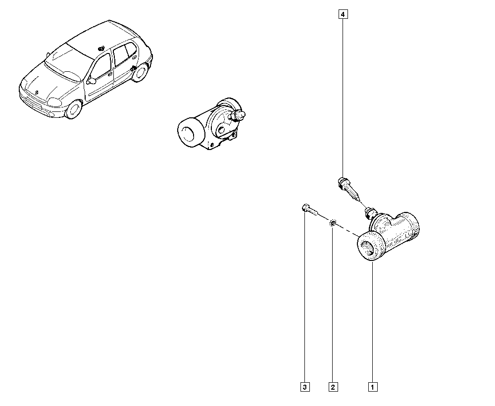 RENAULT 7701070668 - Колесный тормозной цилиндр parts5.com