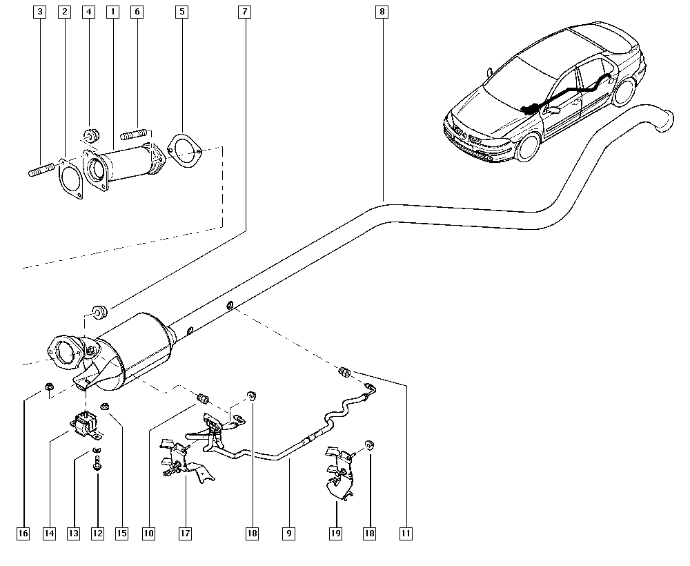 RENAULT 7703033155 - Гайка, выпускной коллектор parts5.com