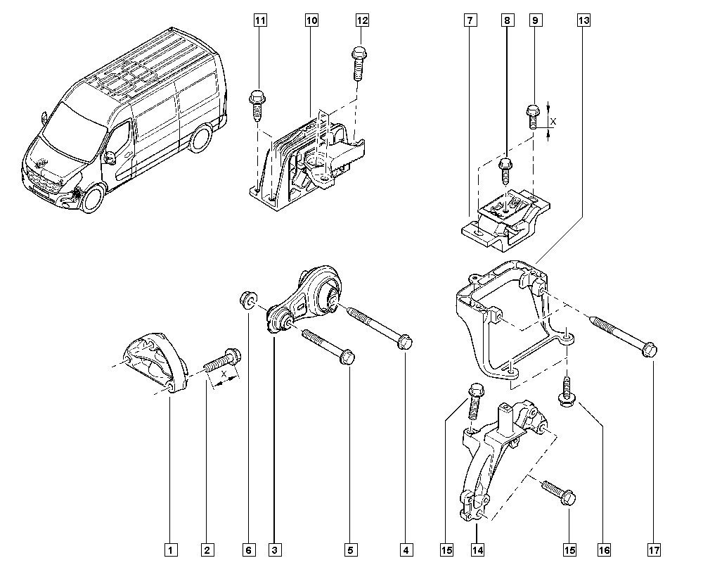 NISSAN 112108180R - Подушка, опора, подвеска двигателя parts5.com