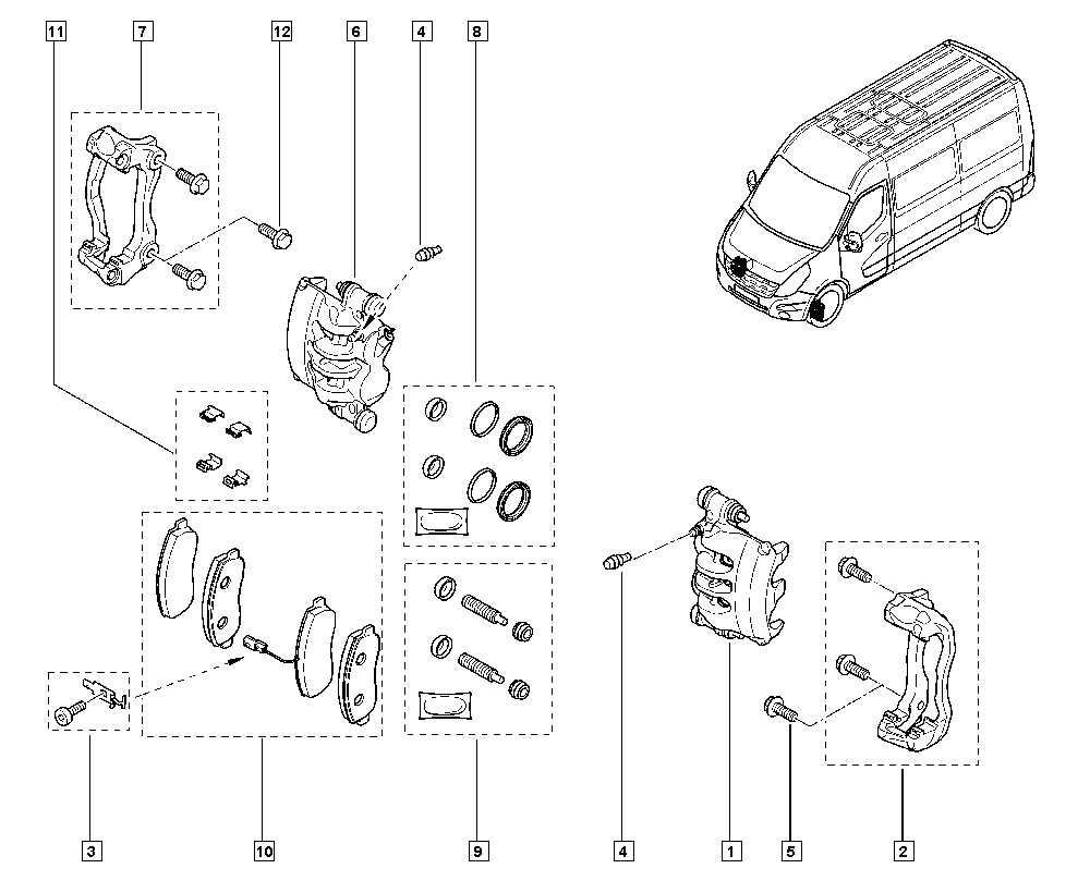 RENAULT TRUCKS 41 06 038 47R - PAD-LINED FR BRAKE parts5.com