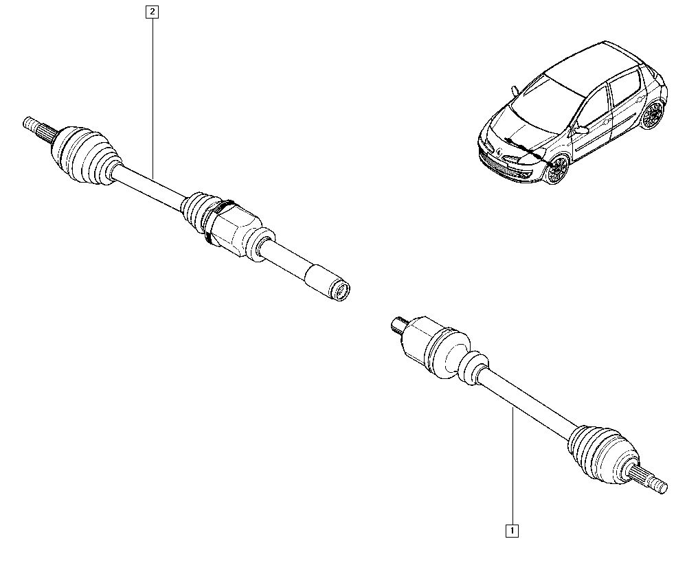 RENAULT 8200261838 - Шарнирный комплект, ШРУС, приводной вал parts5.com