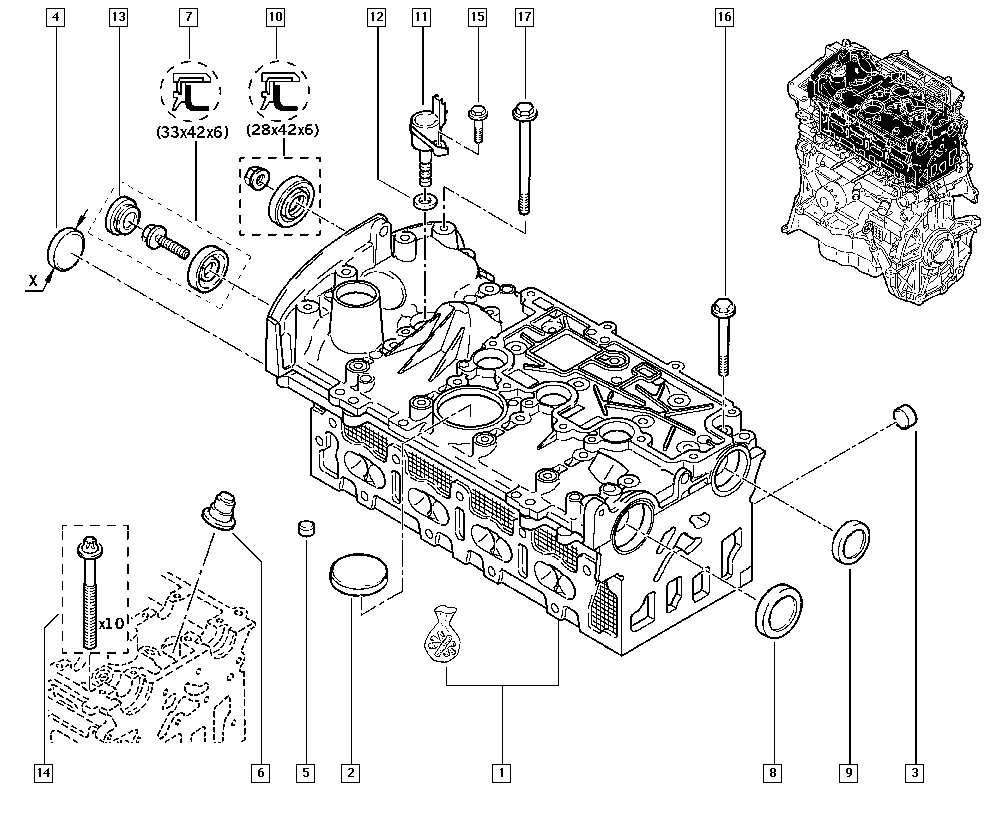 DACIA 77 00 103 938 - Уплотнительное кольцо, стержень клапана parts5.com