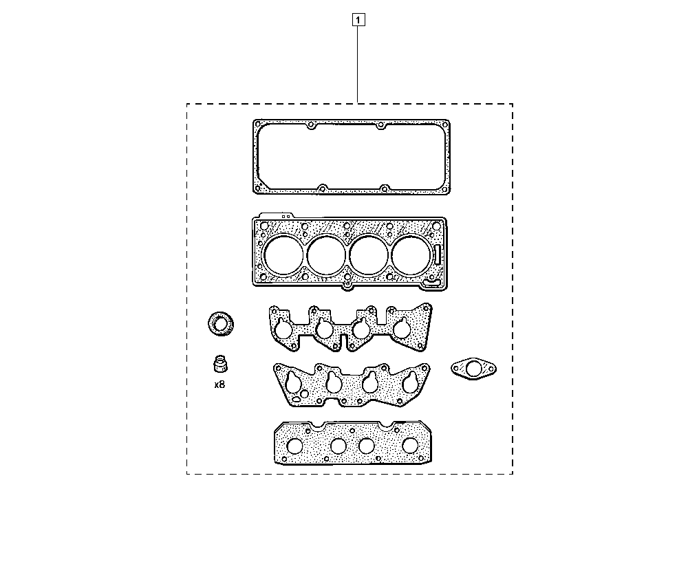 RENAULT 77 01 475 899 - Комплект прокладок, головка цилиндра parts5.com