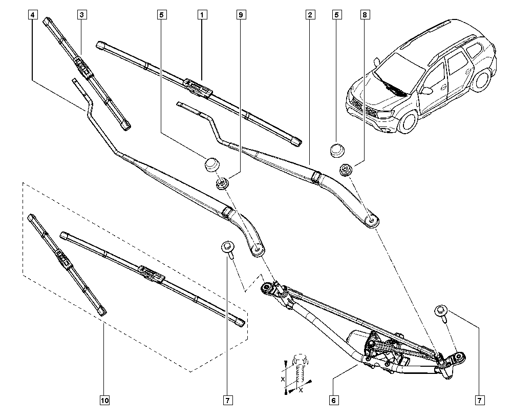 RENAULT 288905811R - Щетка стеклоочистителя parts5.com