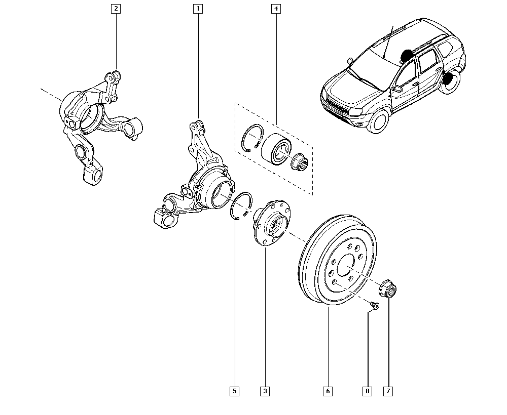 LADA 8200964237 - Wheel hub, bearing Kit parts5.com