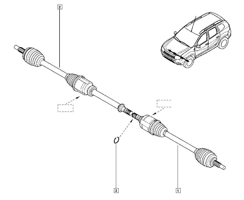 DACIA 391009882R - Приводной вал parts5.com