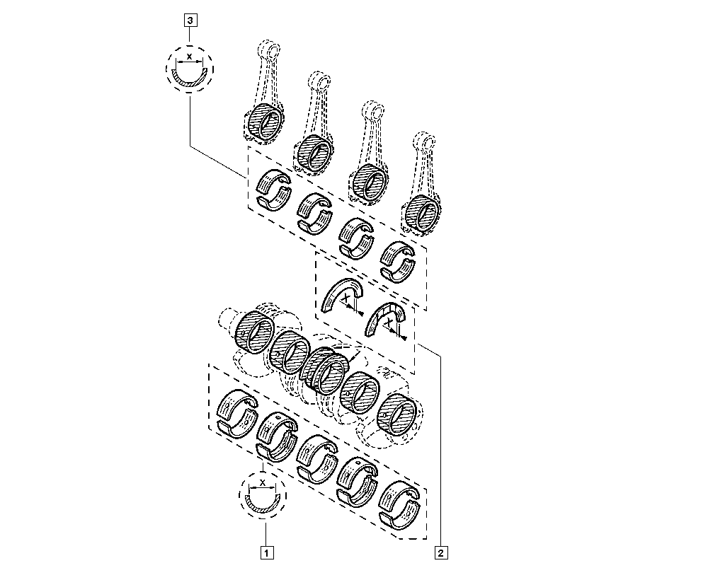 RENAULT 77 01 348 419 - Подшипник коленвала parts5.com