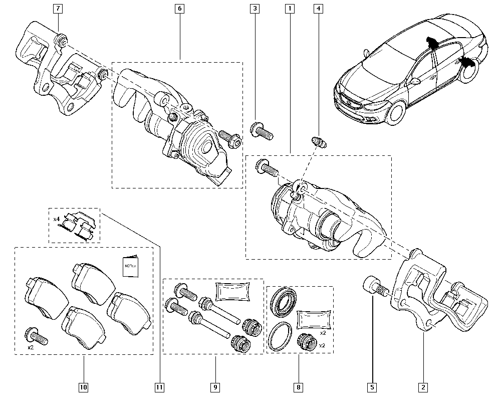 RENAULT 44 06 035 58R - Тормозные колодки, дисковые, комплект parts5.com