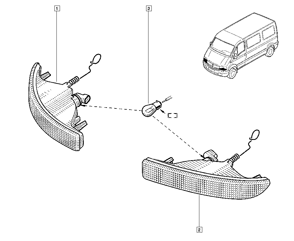 RENAULT 8200163914 - Фонарь указателя поворота parts5.com