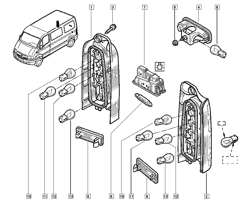 RENAULT 8200171478 - Задний фонарь parts5.com