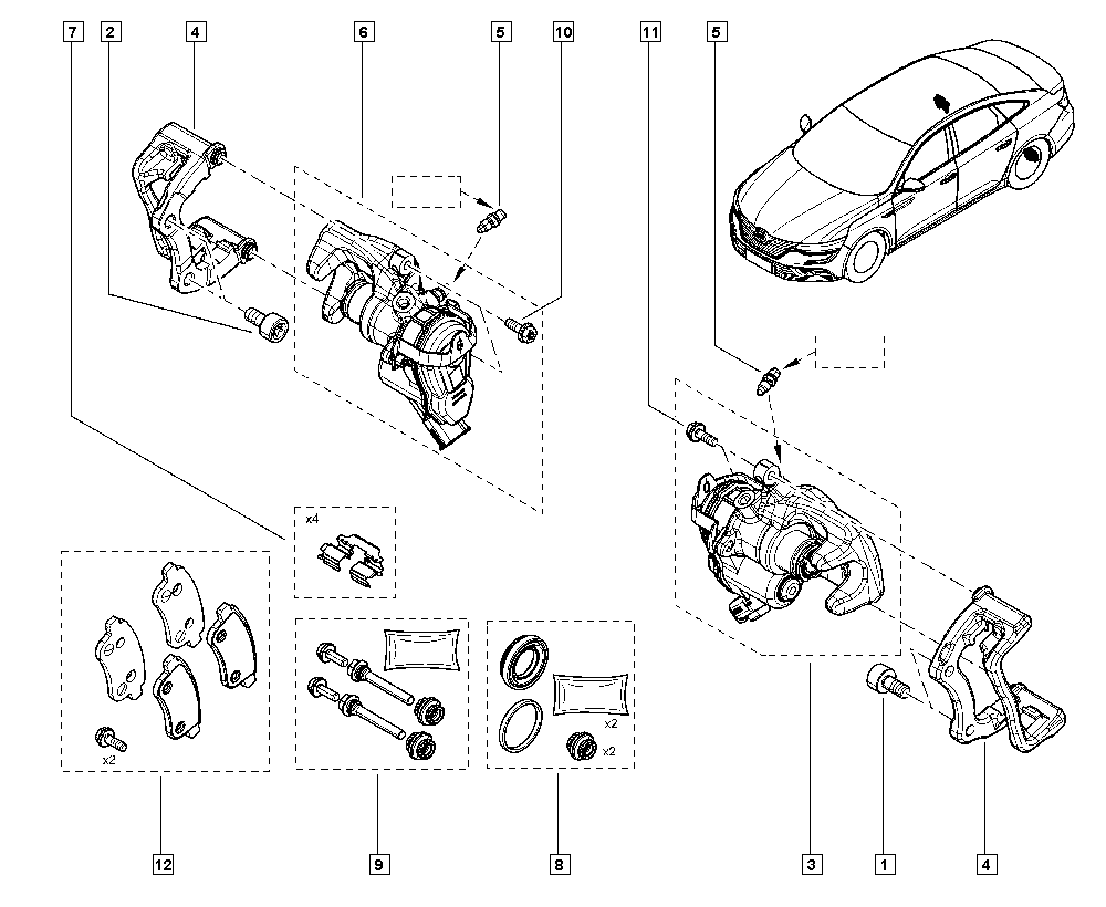 RENAULT 440608235R - Тормозные колодки, дисковые, комплект parts5.com