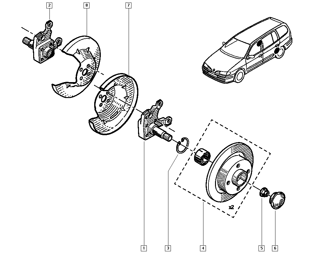 RENAULT 7703066040 - Комплект подшипника ступицы колеса parts5.com