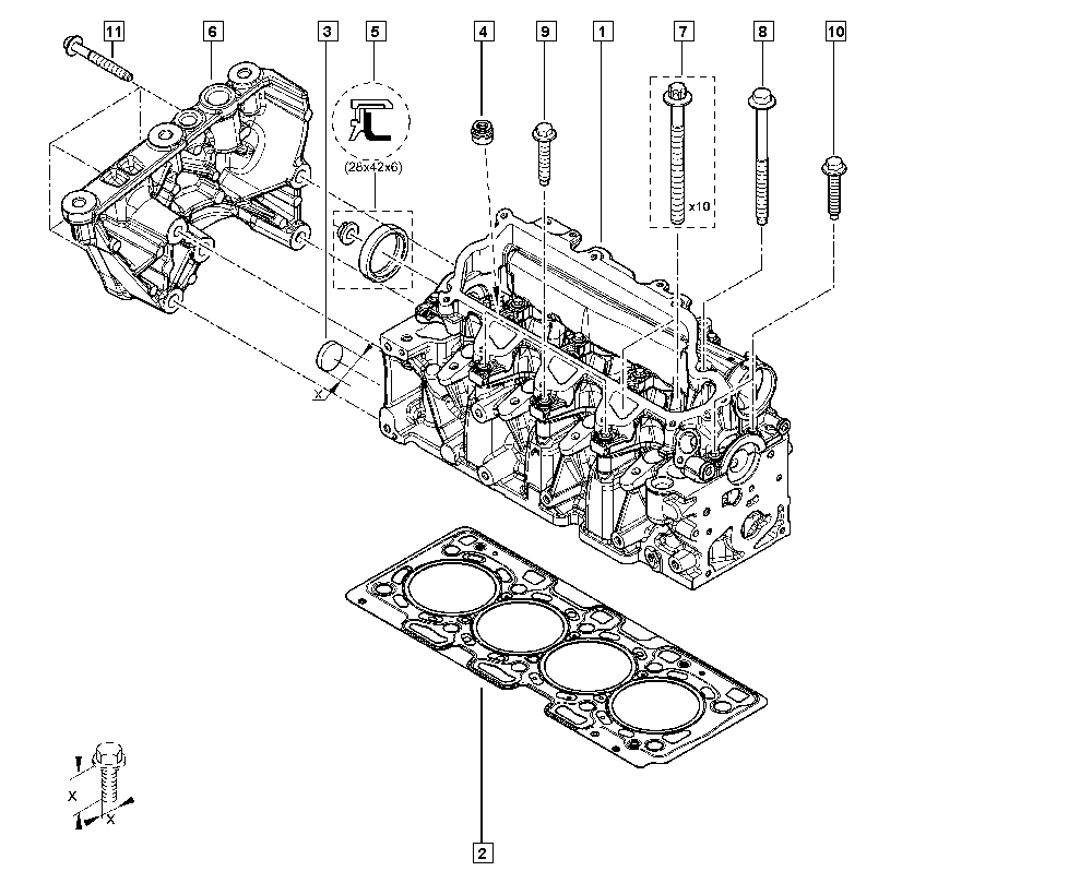 RENAULT 130425982R - Уплотняющее кольцо, коленчатый вал parts5.com