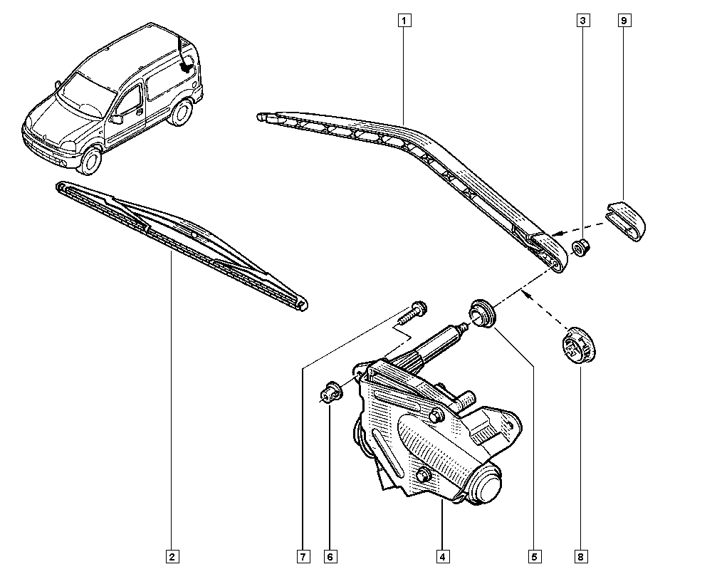 RENAULT 7701 043 993 - Рычаг стеклоочистителя, система очистки окон parts5.com