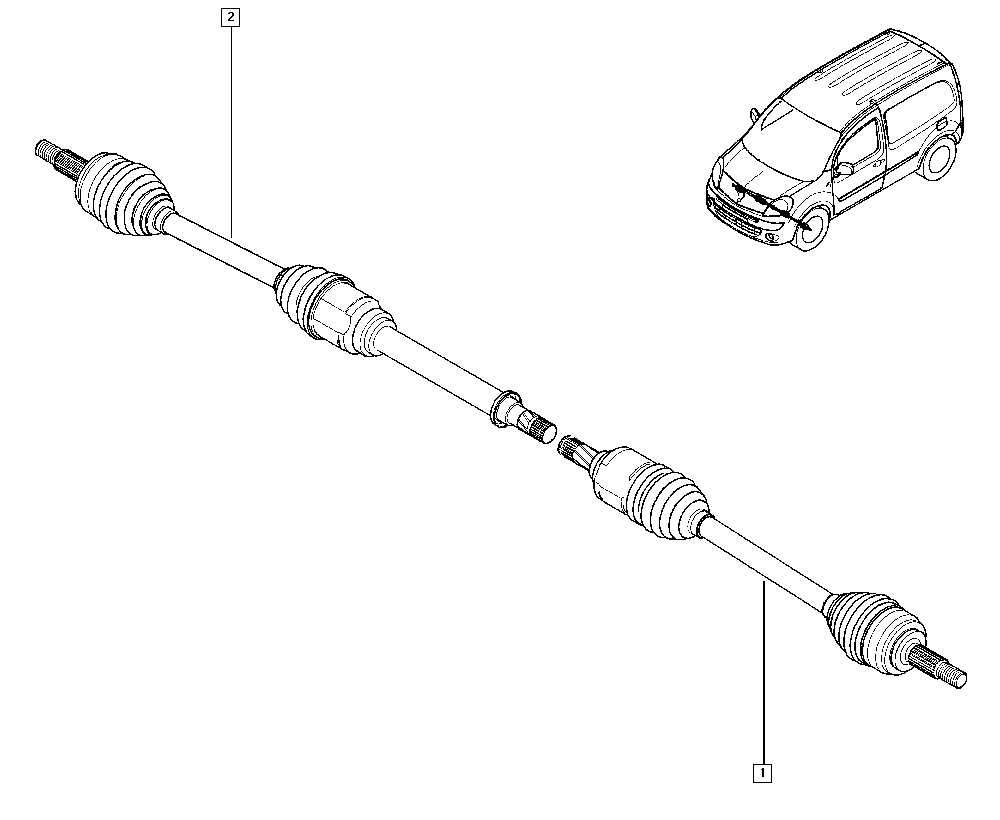 RENAULT 8200687739 - Приводной вал parts5.com