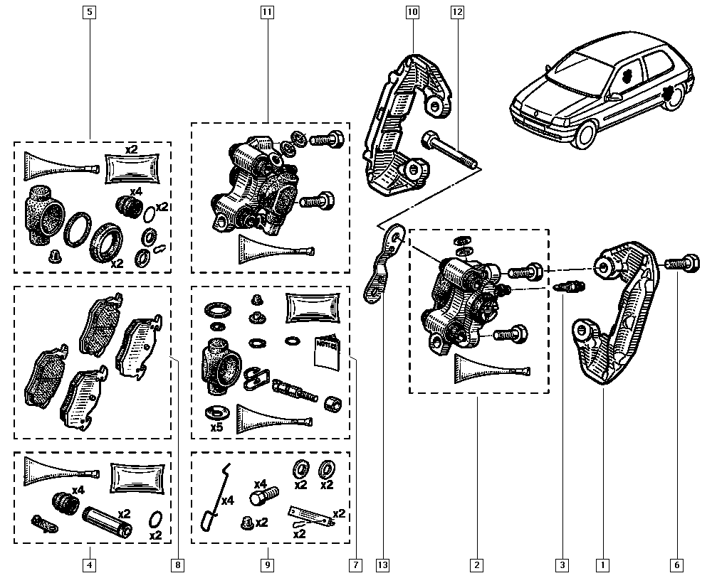 RENAULT 7701204626 - Тормозные колодки, дисковые, комплект parts5.com