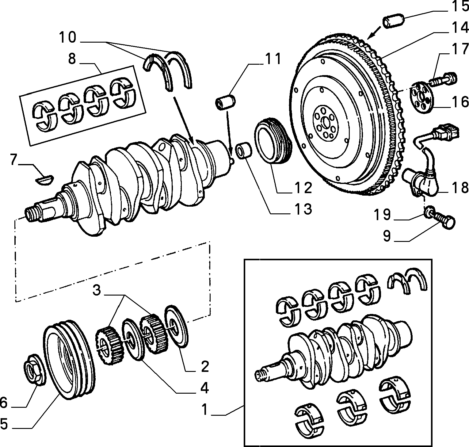 FIAT 60513208 - Датчик RPM, частота вращения двигателя parts5.com