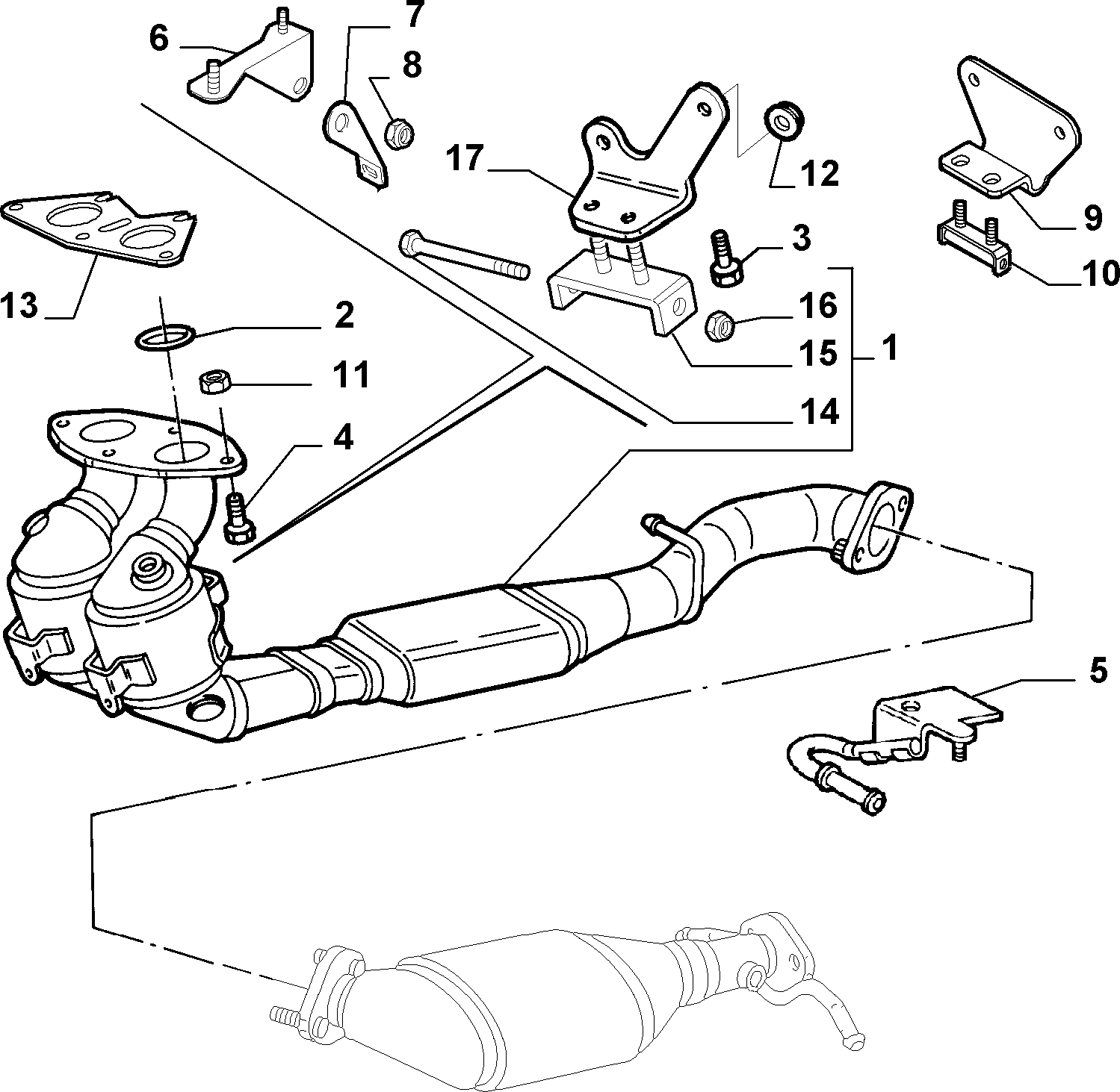 FIAT 46809274 - Предварительный катализатор parts5.com