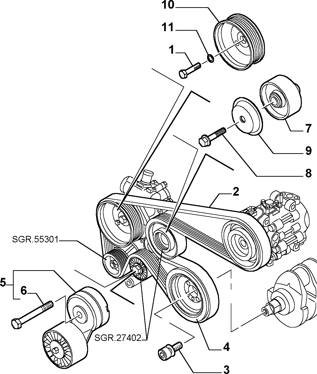 Chevrolet 71732372 - Поликлиновой ремень parts5.com