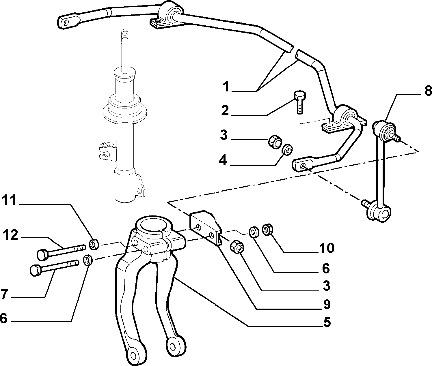 Lancia 60630757 - Тяга / стойка, стабилизатор parts5.com