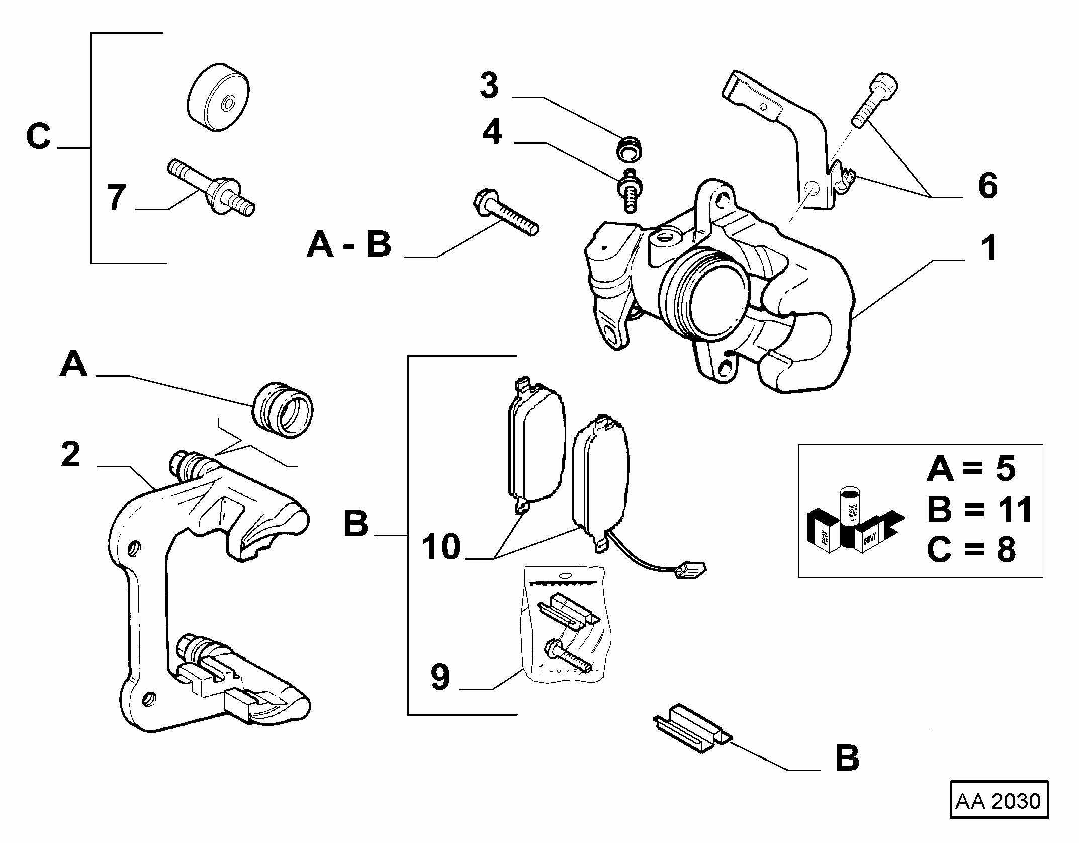 Alfa Romeo 77364524 - Комплект направляющей гильзы parts5.com