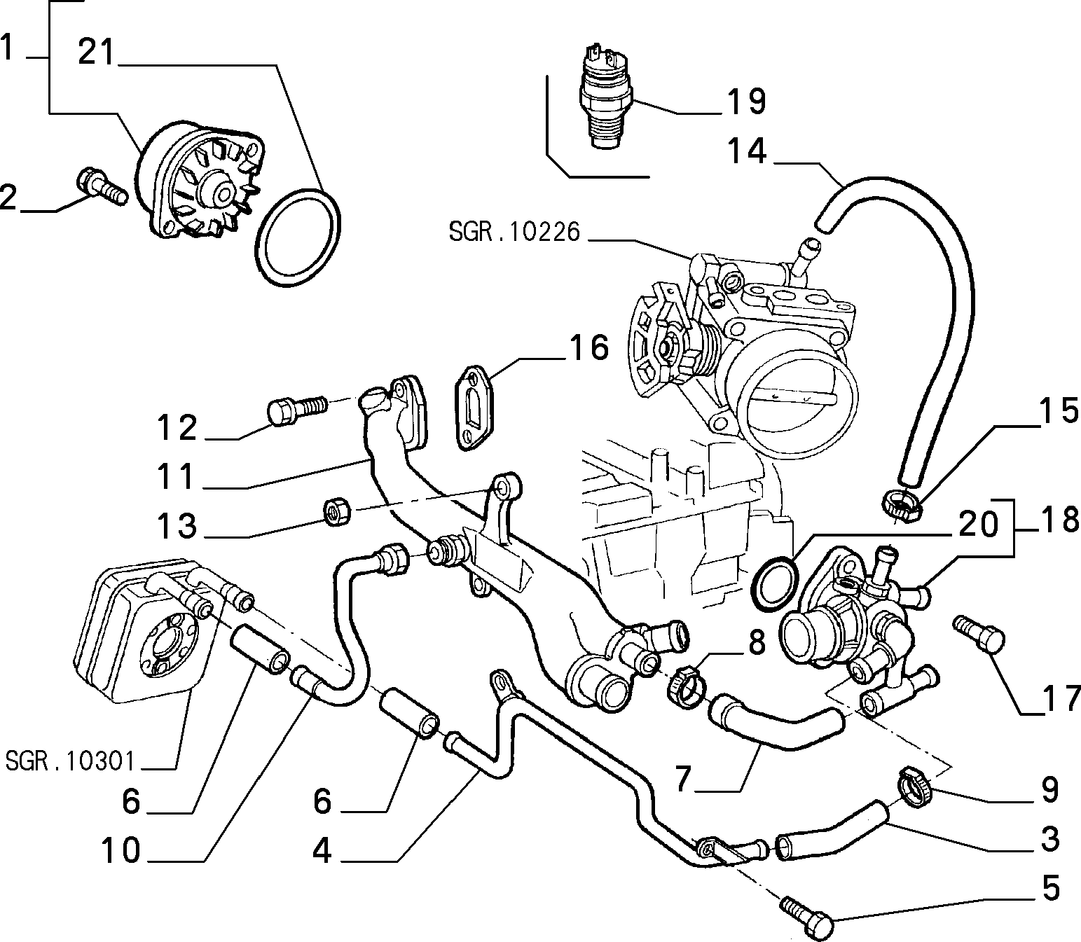 Alfa Romeo 605 8622 2 - Water Pump parts5.com