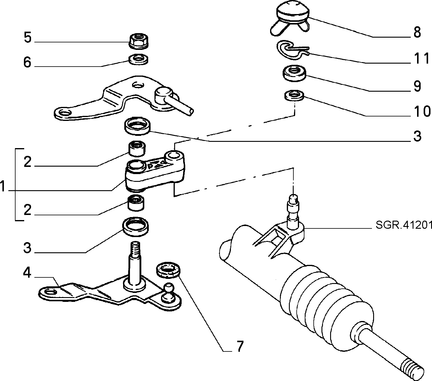 FIAT 758 6521 - Ремкомплект, рычаг переключения parts5.com