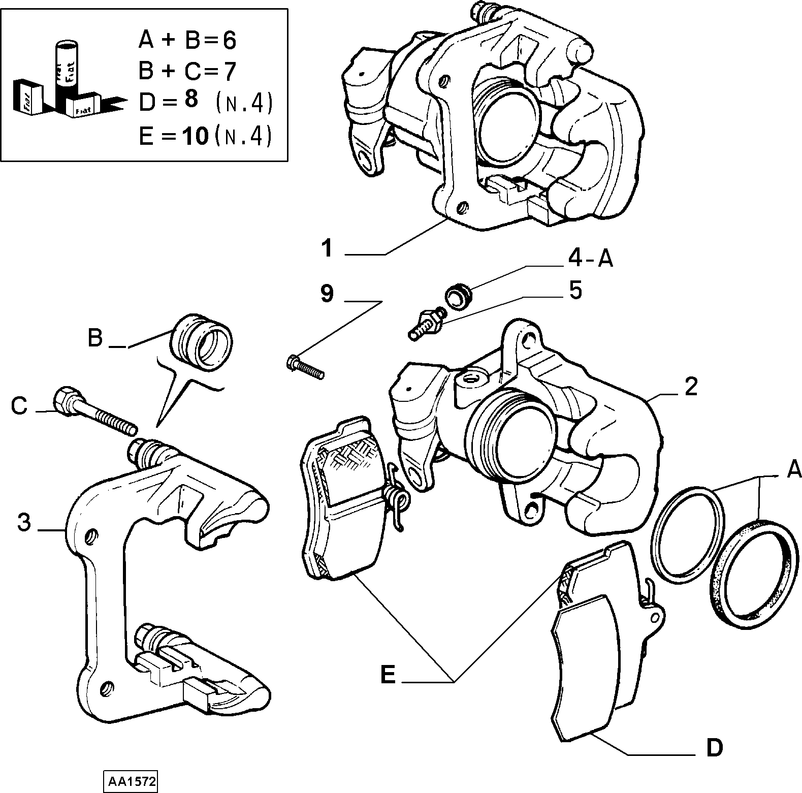 Alfarome/Fiat/Lanci 9950479 - Тормозные колодки, дисковые, комплект parts5.com