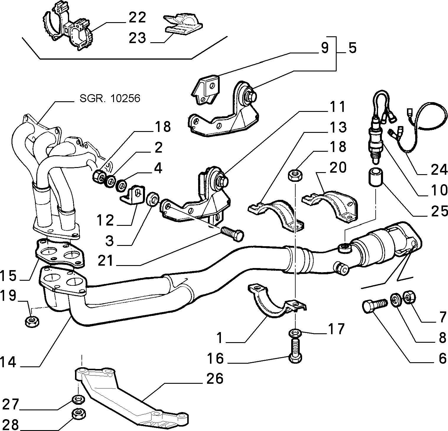 Lancia 60 554 957 - Гайка parts5.com