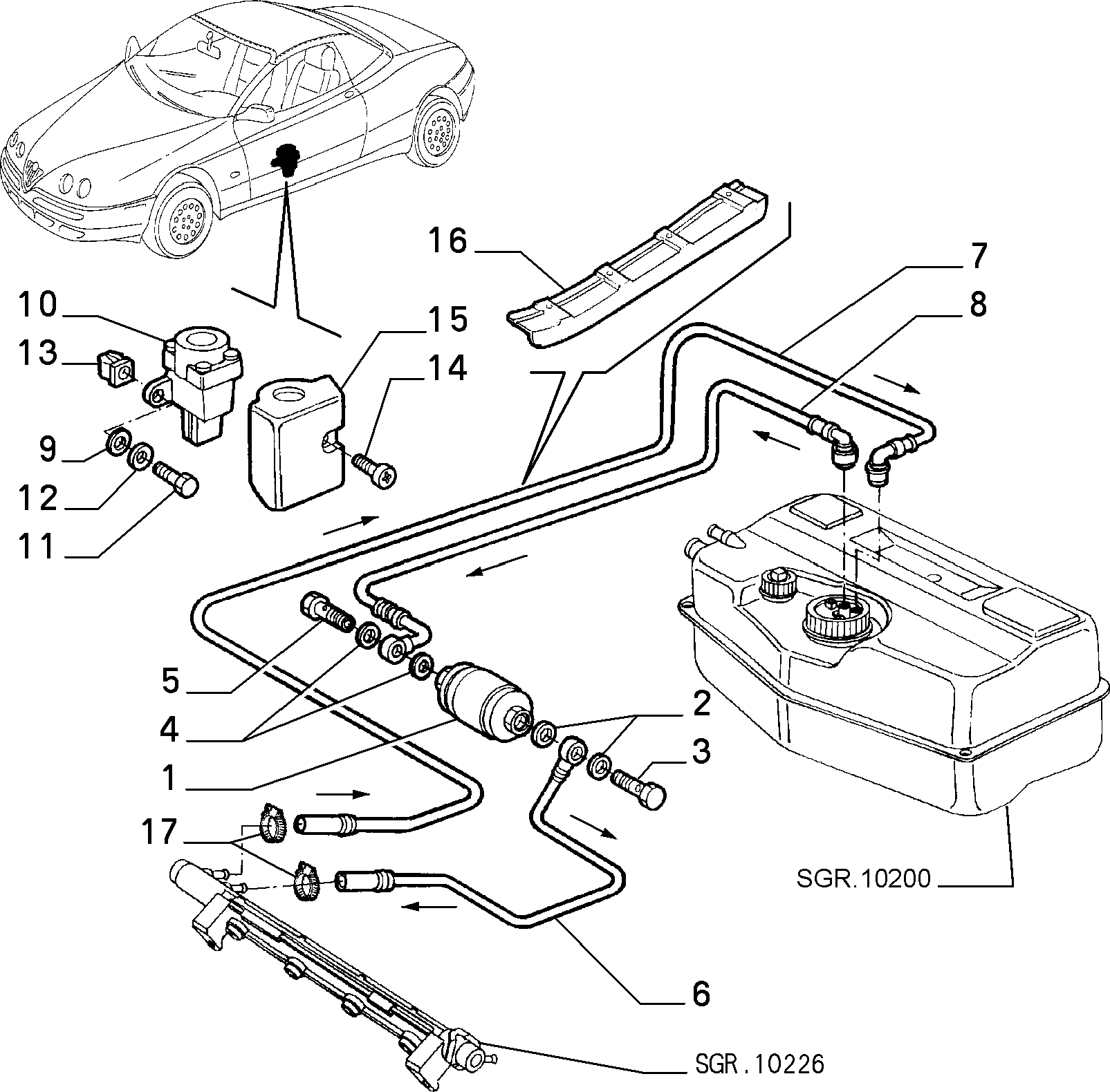 Alfa Romeo 71736107 - Топливный фильтр parts5.com