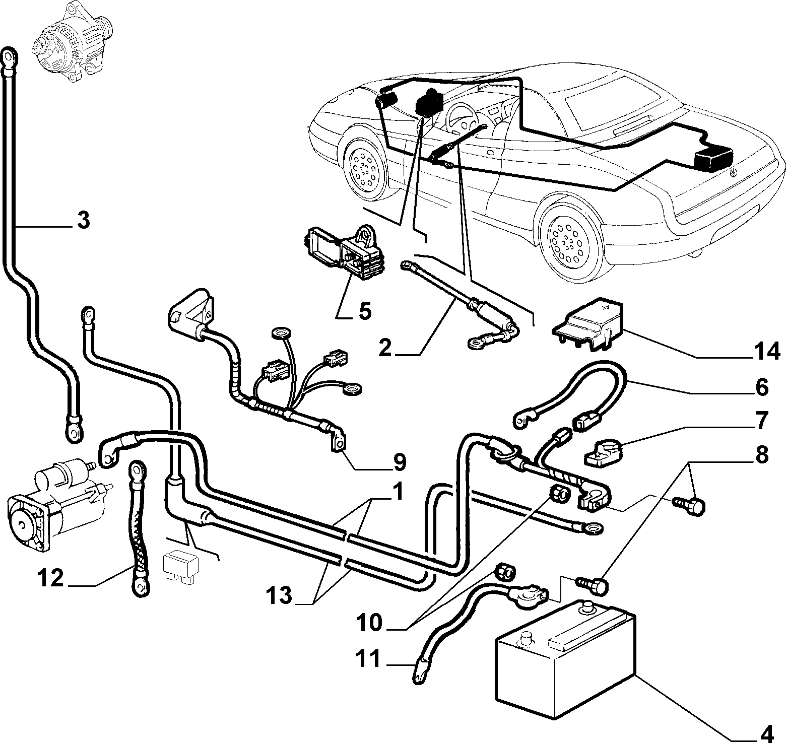 Lancia 71751145 - Стартерная аккумуляторная батарея, АКБ parts5.com