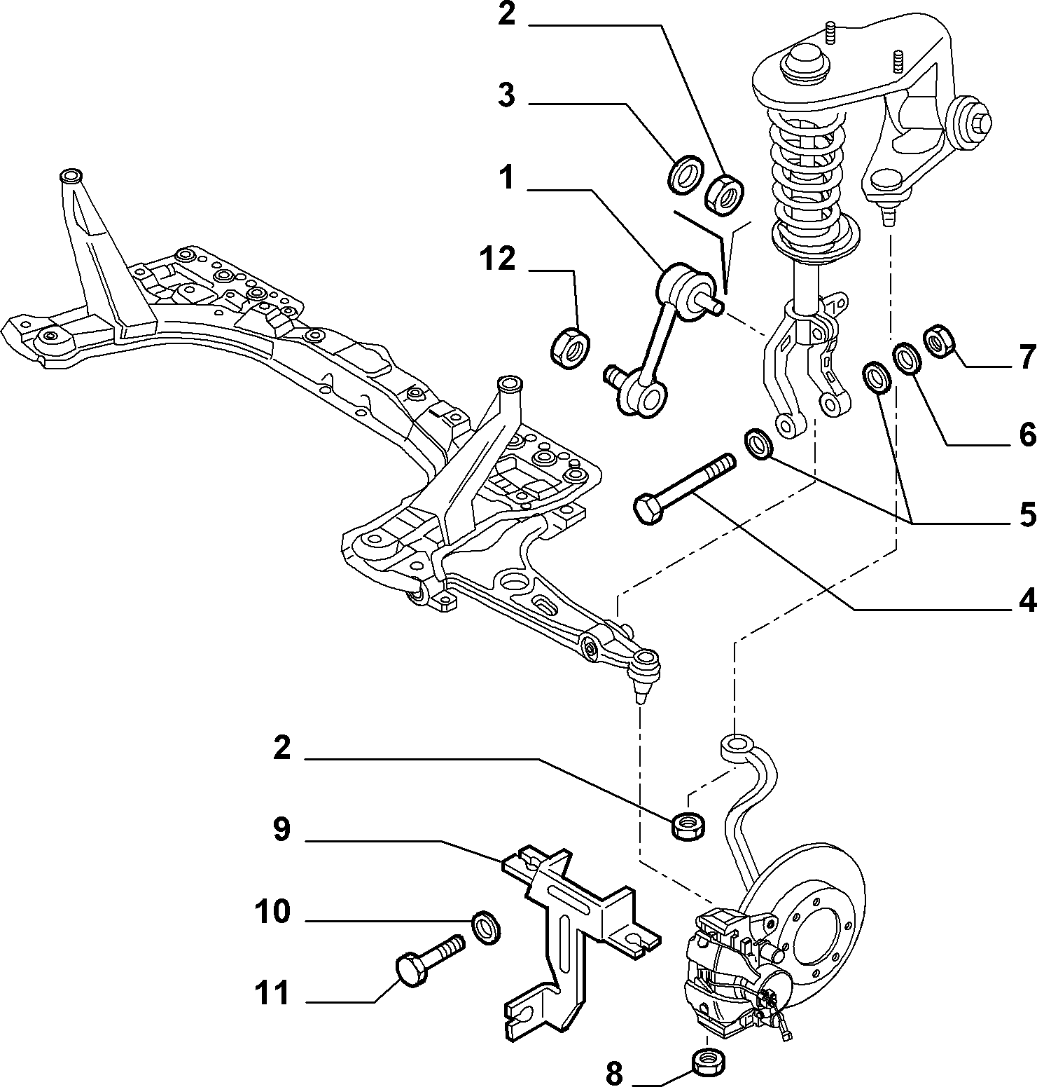 Alfa Romeo 46843389 - Тяга / стойка, стабилизатор parts5.com