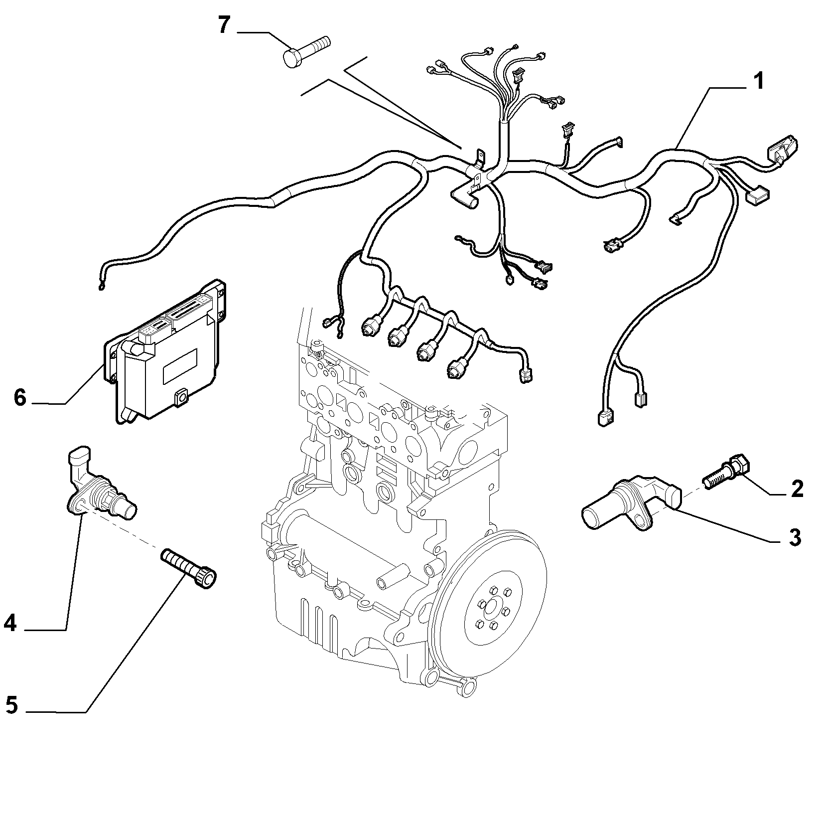 FIAT 55216243 - Датчик импульсов, коленвал parts5.com