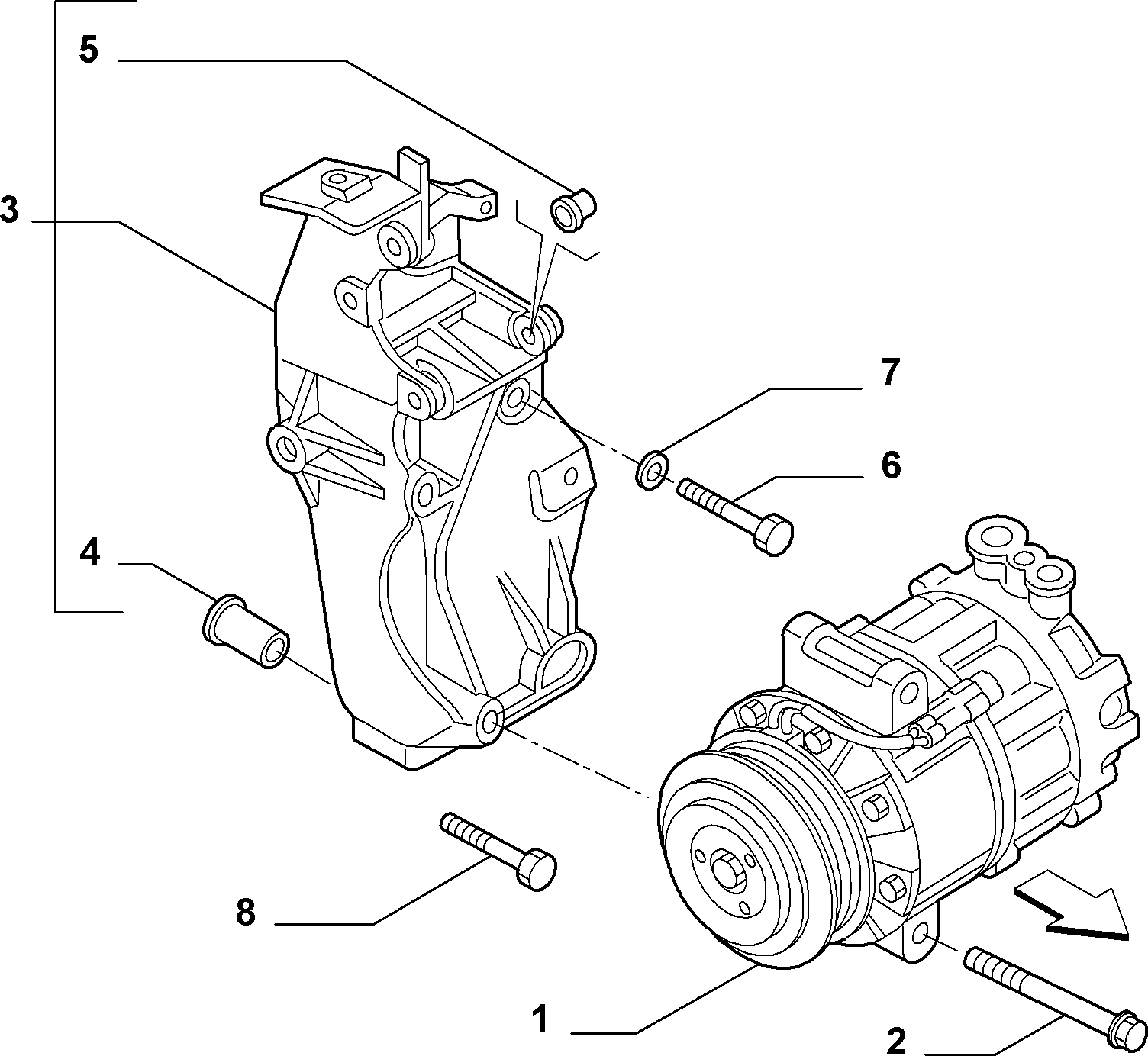 FIAT 50510966 - Компрессор кондиционера parts5.com