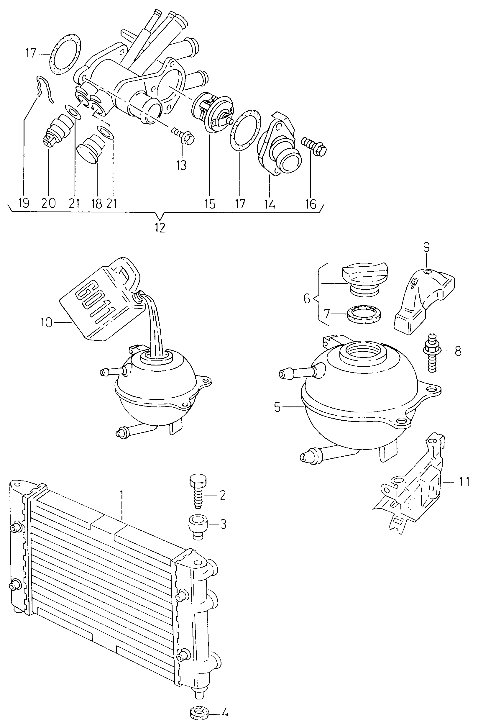 AUDI 032 121 119 H - Прокладка, термостат parts5.com